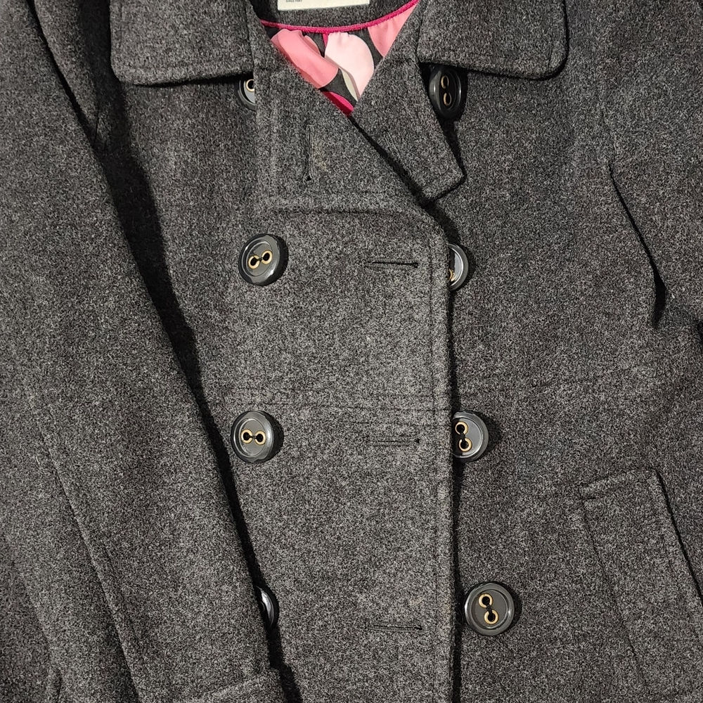 Aeropostale Charcoal Peacoat with Pink Lining